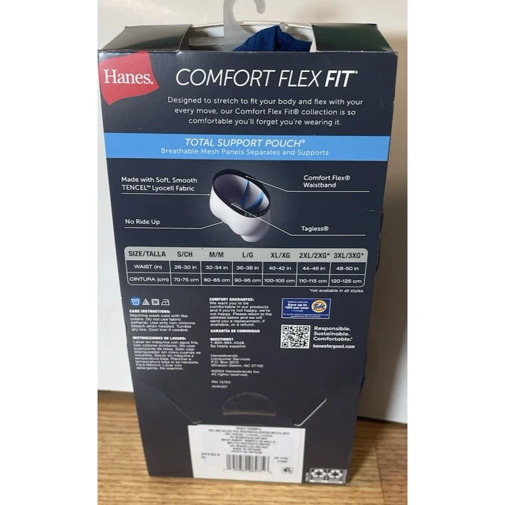 3 Pack Hanes Comfort Flex-Fit Men’s Size 2XL (44-46